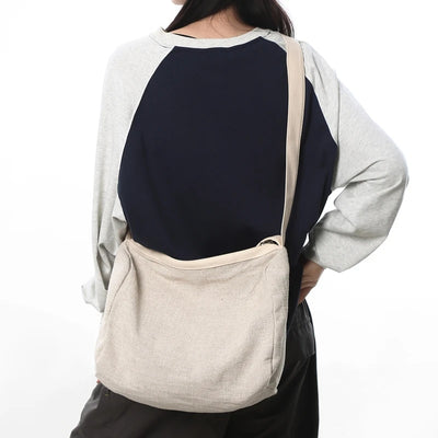 Women Large Capacity Cotton Linen Shoulder Tote Bag