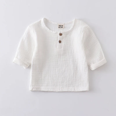 children t shirts fashion linen pleated boys t shirt