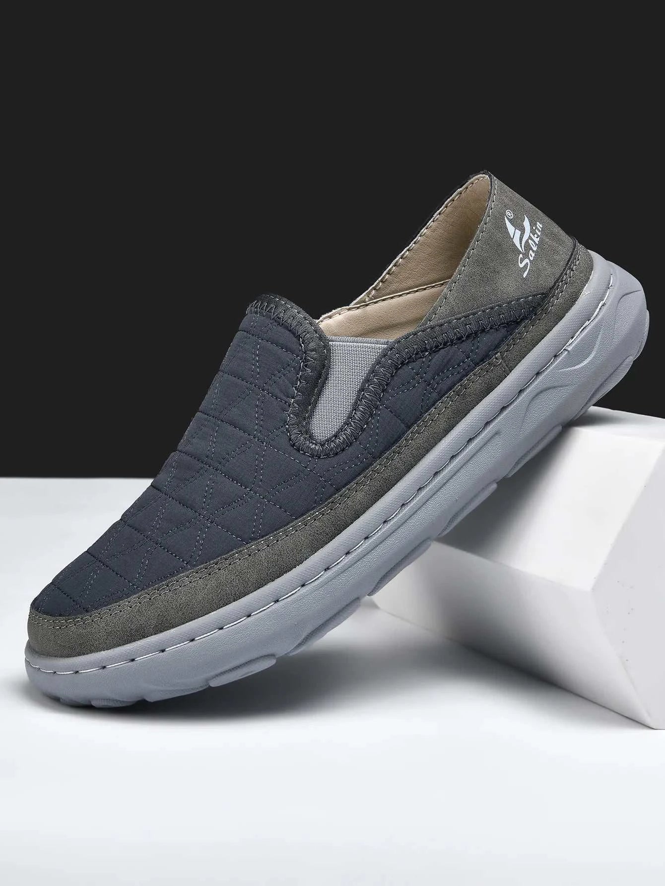 Spring Men’s Breathable Sneakers Lightweight Slip On Casual Walking Shoes
