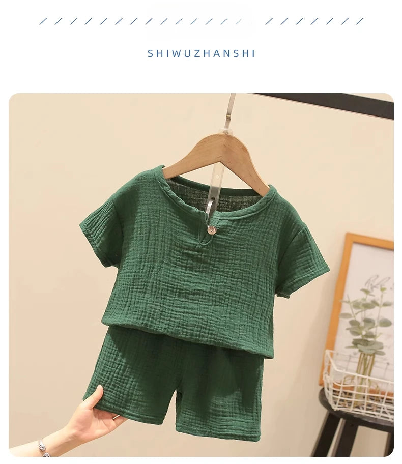Summer Children's Clothing Set for 0-6Y unisex