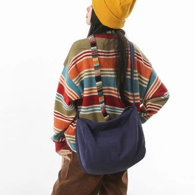 Women Large Capacity Cotton Linen Shoulder Tote Bag