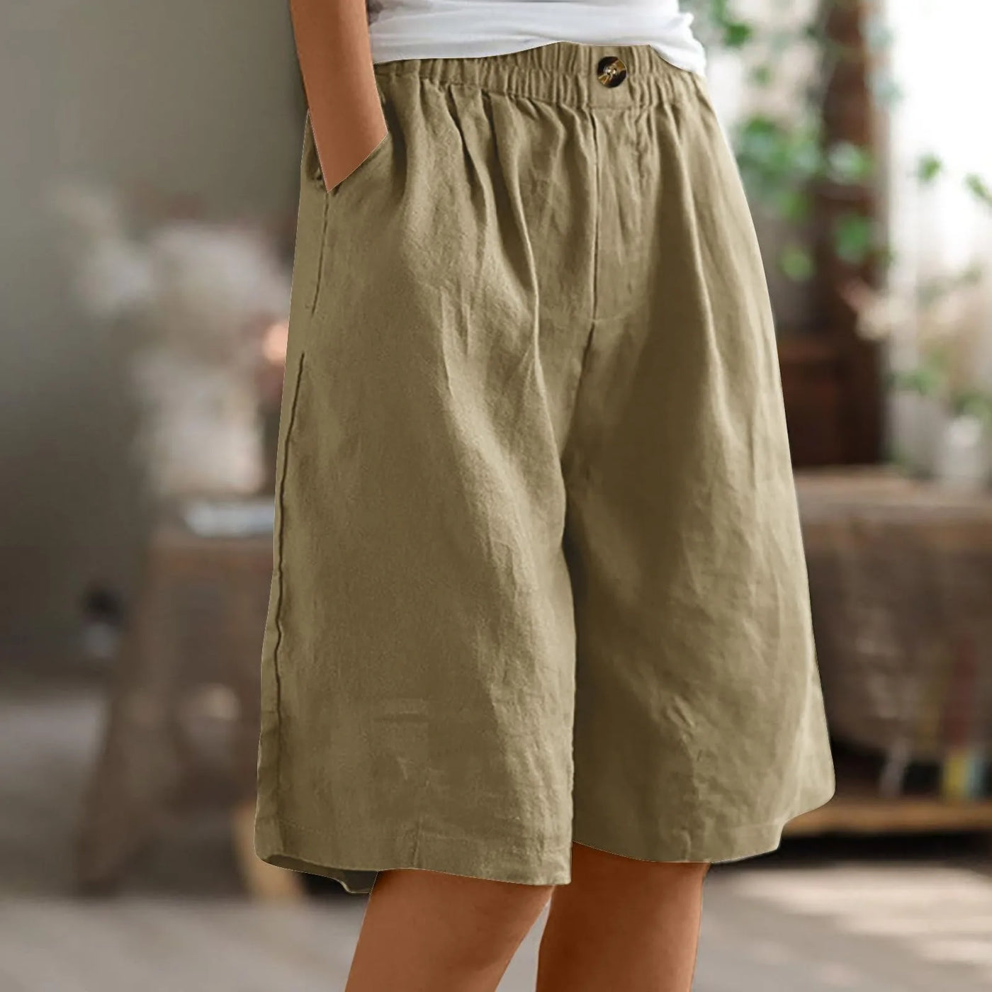 Women’s Summer Cotton-Linen Shorts
