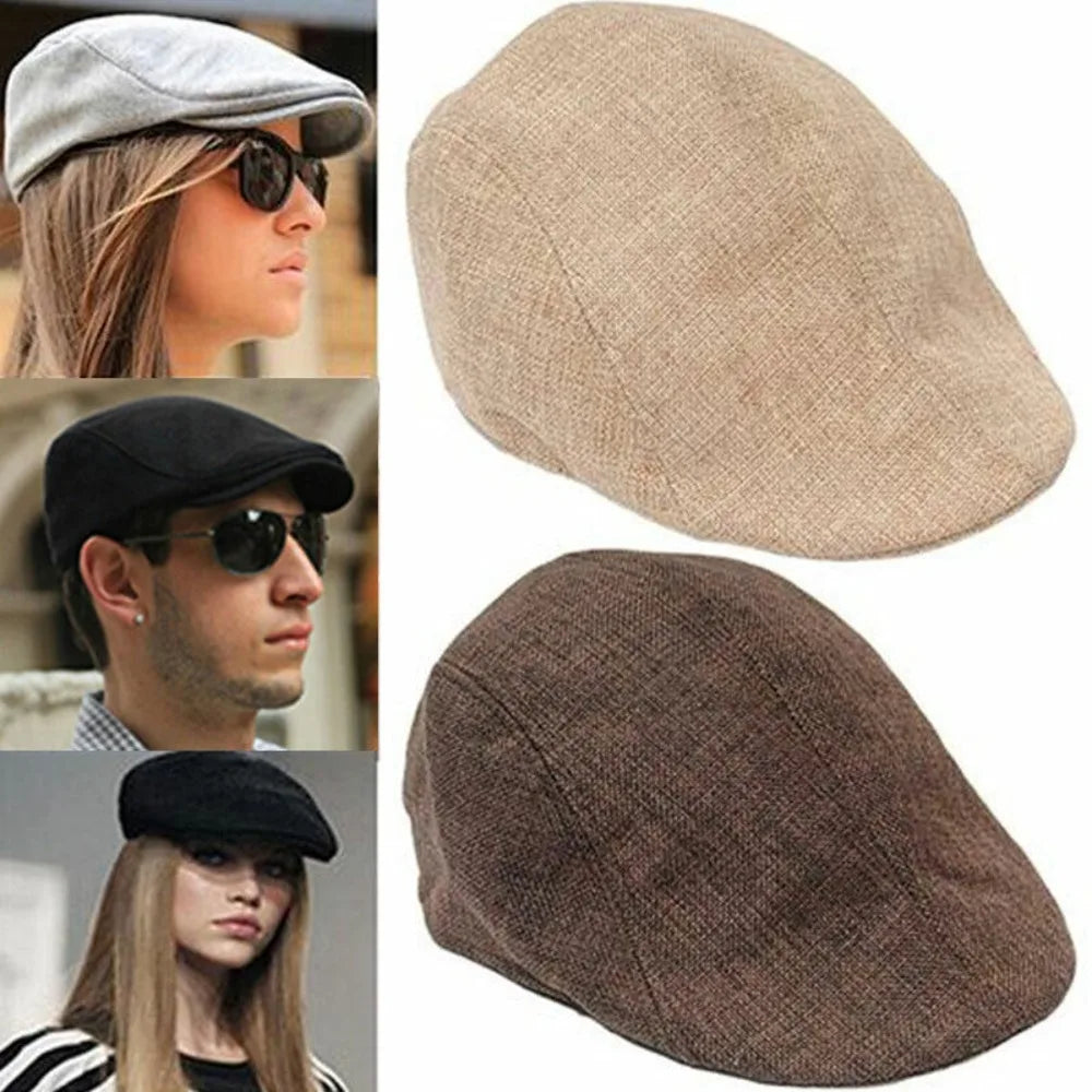 Peaky Newsboy Golf Driving Hat Caps Boys Mens Flat Cap Beret Cabbie Hat Vintage