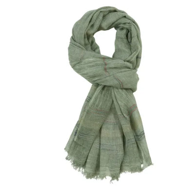 Fashion Men Scarf Cotton Linen Striped Men's Scarves