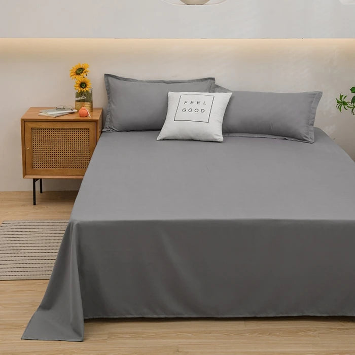 1 pc Bed Flat Sheet for Double Bed Plain Solid