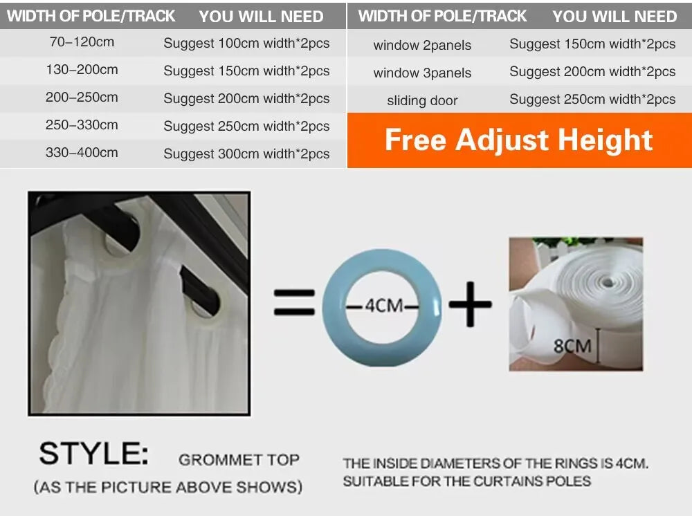 Sheer Linen Voile Curtain – Japanese & Korean Style, Custom Size