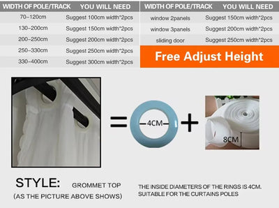 Linen-Effect Sheer Curtain Panel