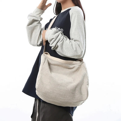 Women Large Capacity Cotton Linen Shoulder Tote Bag