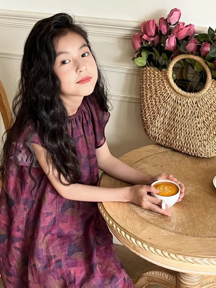 1-14Years Toddler Kids Cotton Linen