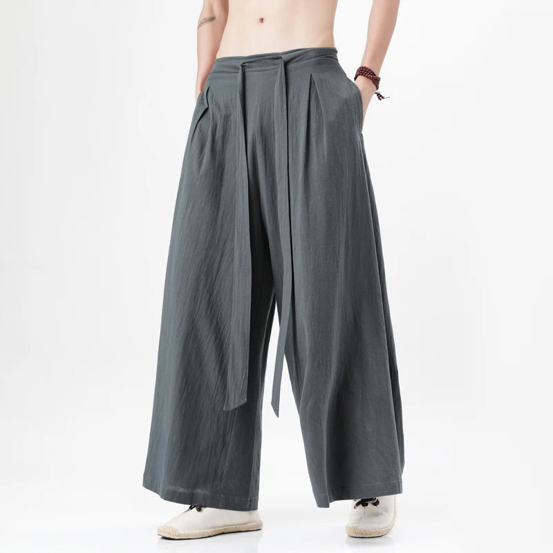 Man Japanese Kimono Pants Male Streetwear Summer