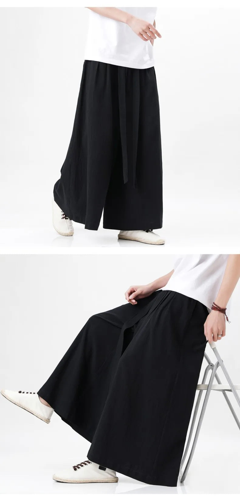 Man Japanese Kimono Pants Male Streetwear Summer