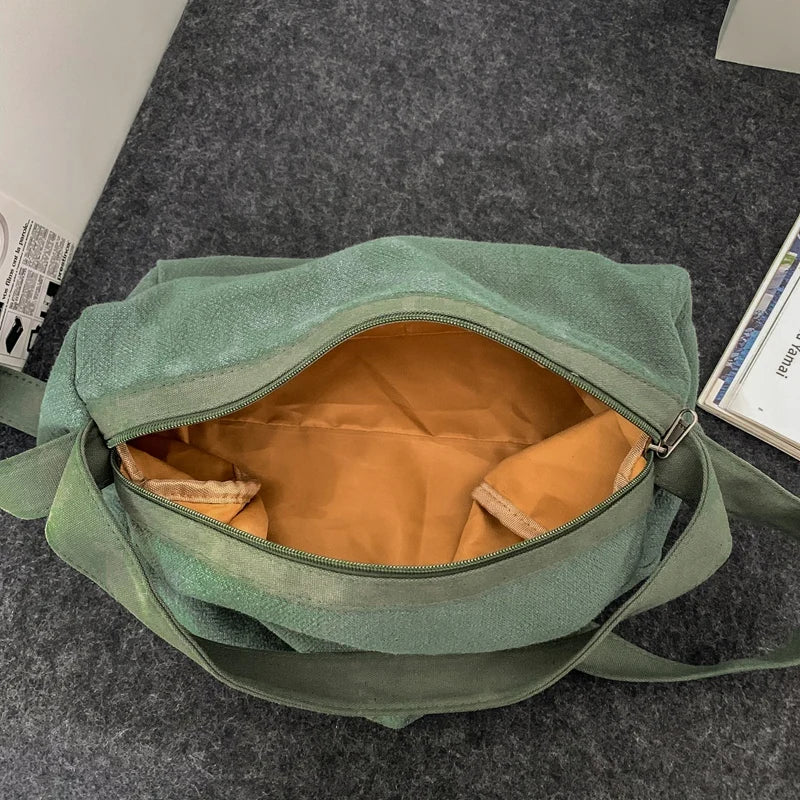 Women Large Capacity Cotton Linen Shoulder Tote Bag