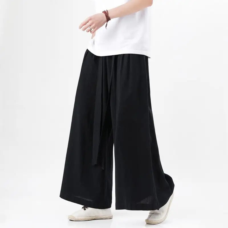 Man Japanese Kimono Pants Male Streetwear Summer