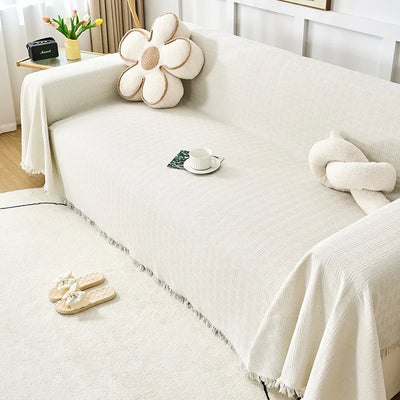 1PC Cotton Linen Sofa Throw Blanket