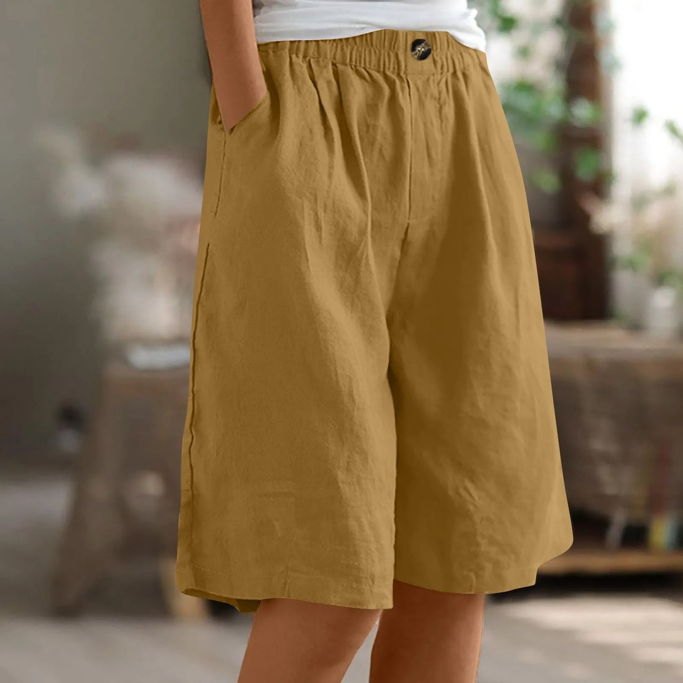 Women’s Summer Cotton-Linen Shorts