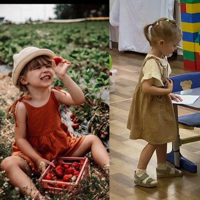 Kids Girls Summer Cotton Princess Dress Linen Suspenders