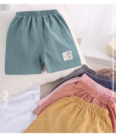 Kids’ Cotton Linen Summer Shorts (1–5Y)