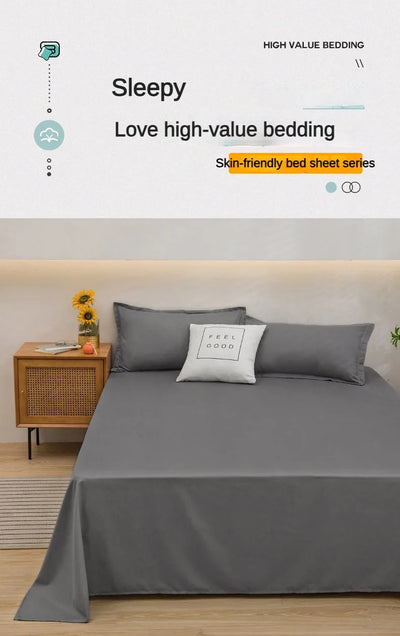 1 pc Bed Flat Sheet for Double Bed Plain Solid