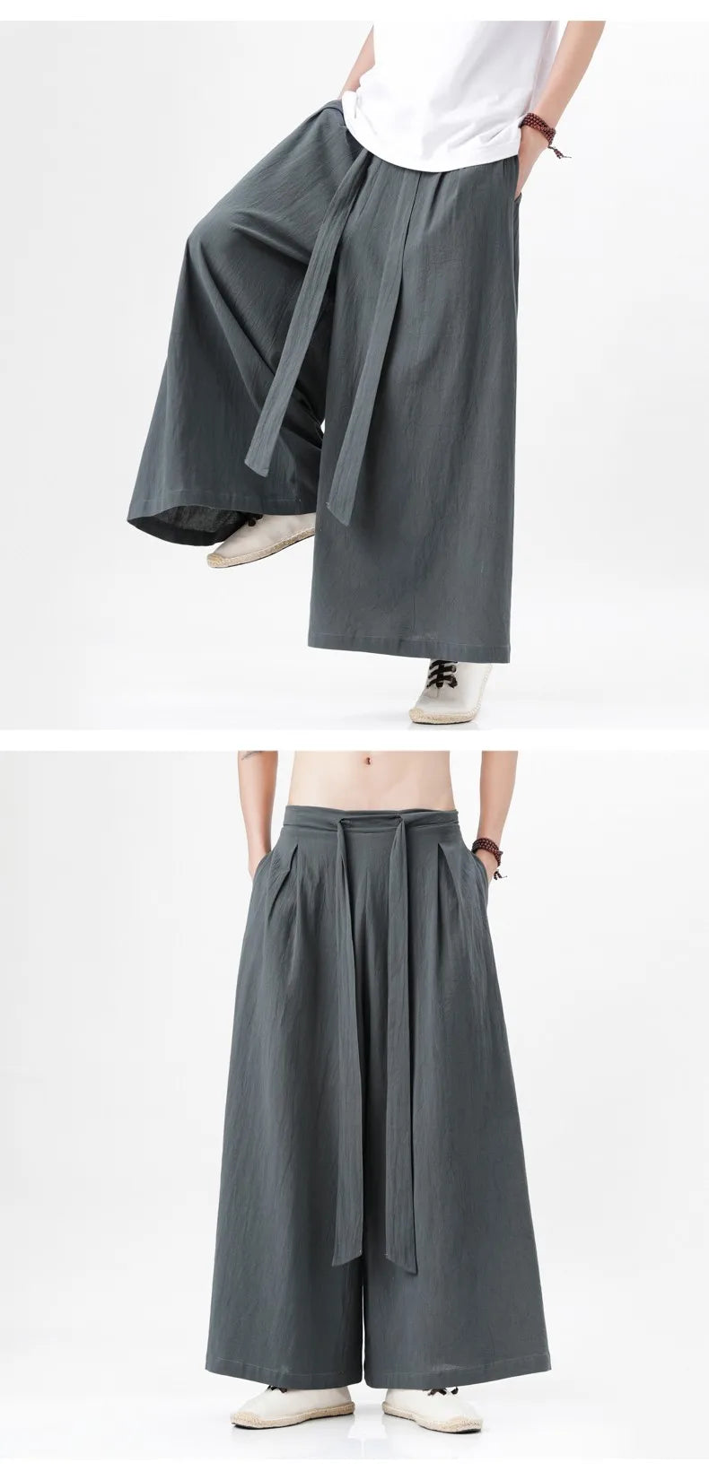 Man Japanese Kimono Pants Male Streetwear Summer