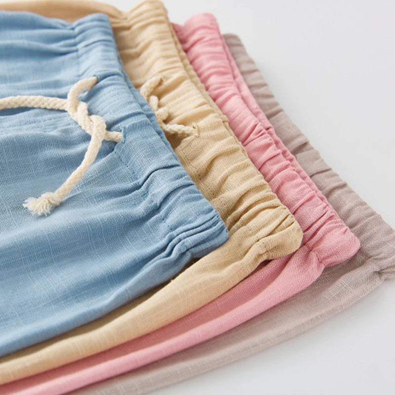 Children's Cotton And Linen Trousers