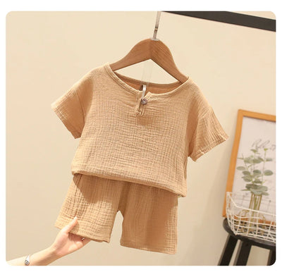 Summer Children's Clothing Set for 0-6Y unisex
