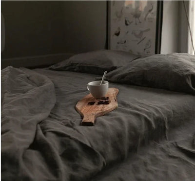 Pure Linen Bed Sheets Stone Washed French Linen