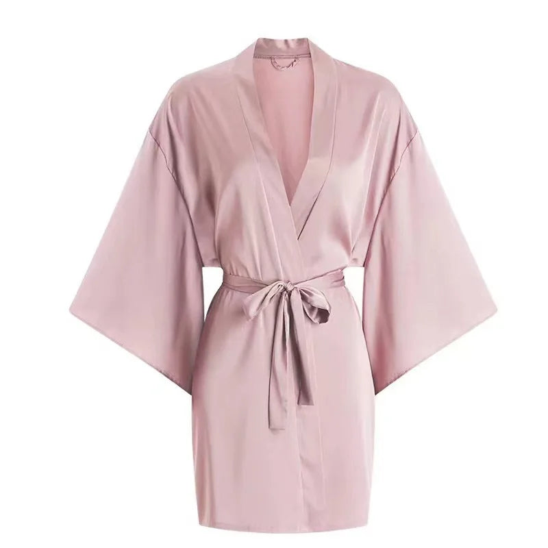 long cotton kimono robes for women Cardigan Mini Dress Cotton Linen Long Sleeve Sashes Dresse Robe Style Summer Loose