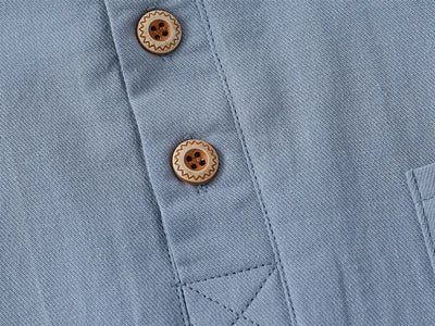 Short Sleeve Polo Shirt for Children Casual Mandarin