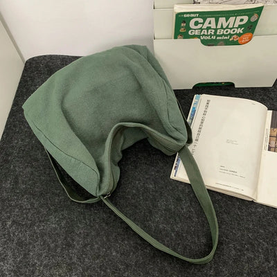 Women Large Capacity Cotton Linen Shoulder Tote Bag