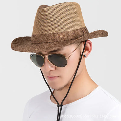 Summer Linen Hollowing Sun Hats British Gentleman