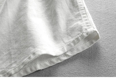 Men’s Cotton Linen Casual Long Sleeve Shirt