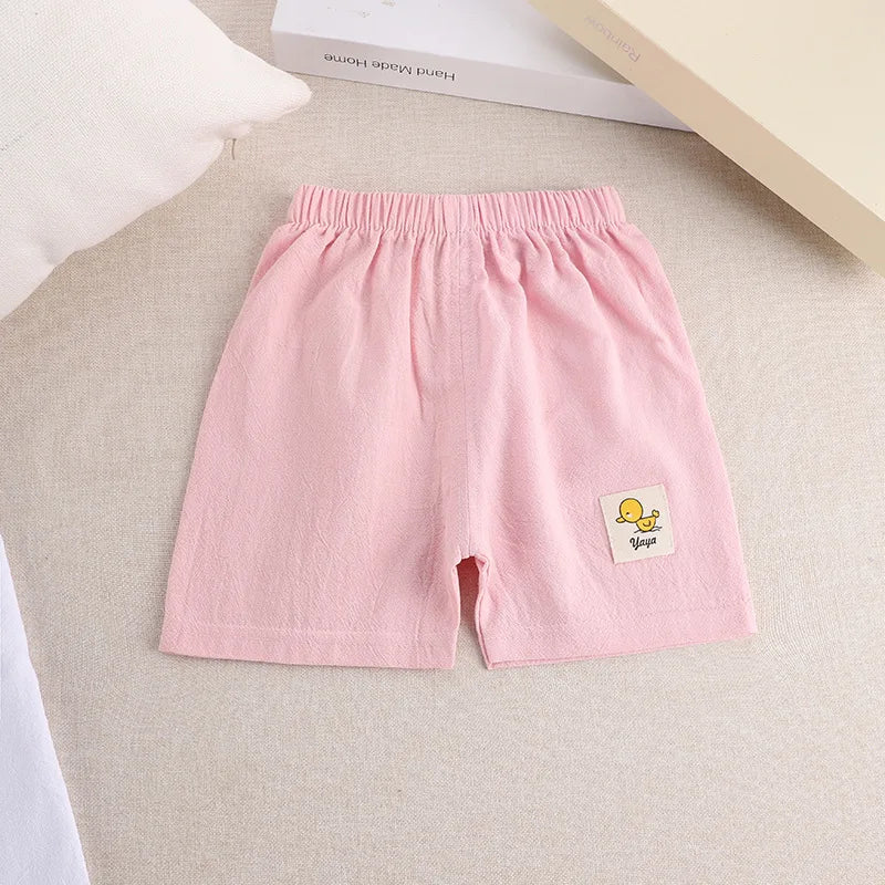 Kids’ Cotton Linen Summer Shorts (1–5Y)