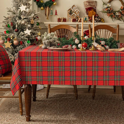 Christmas Checkered Tablecloth Rectangular