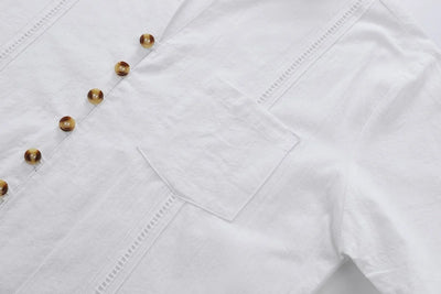 Men's Retro Cotton And Linen Set Long Pants