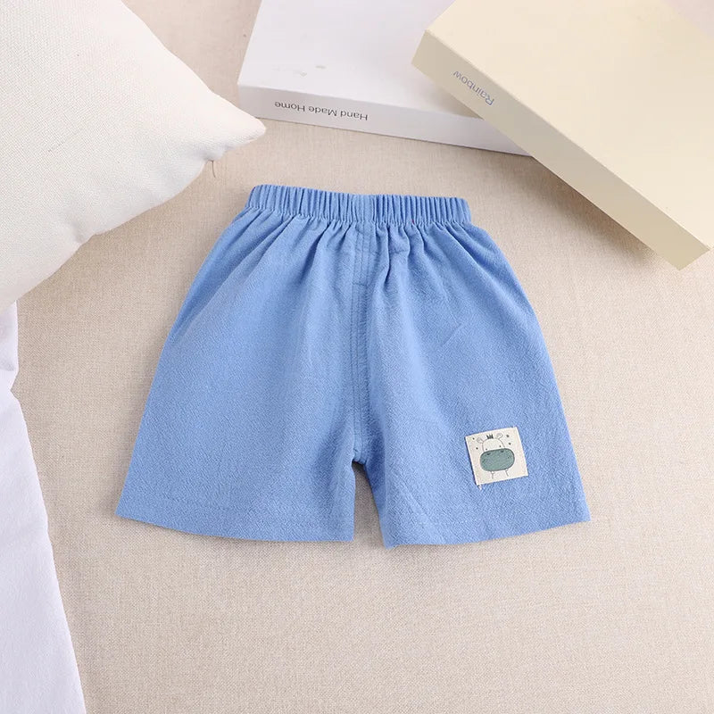 Kids’ Cotton Linen Summer Shorts (1–5Y)