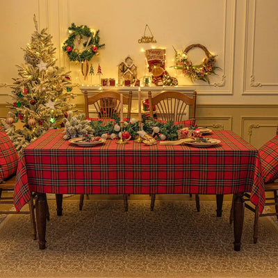 Christmas Checkered Tablecloth Rectangular