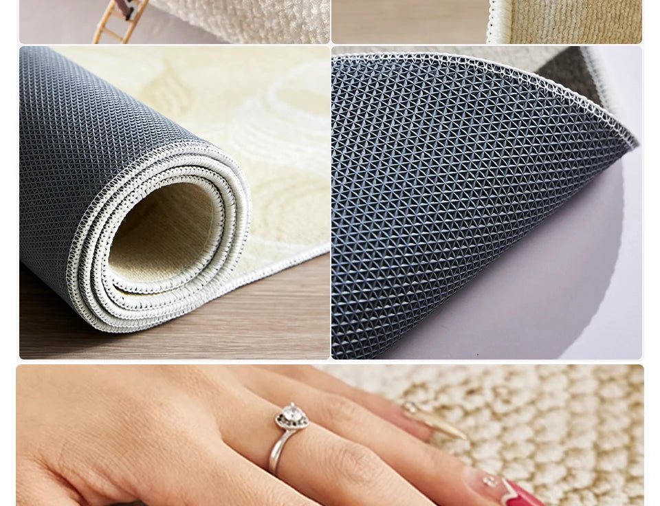 Plain Entrance Non-Slip Rectangle Rug