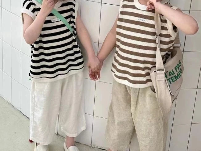 Kids Summer Cotton Linen Trousers