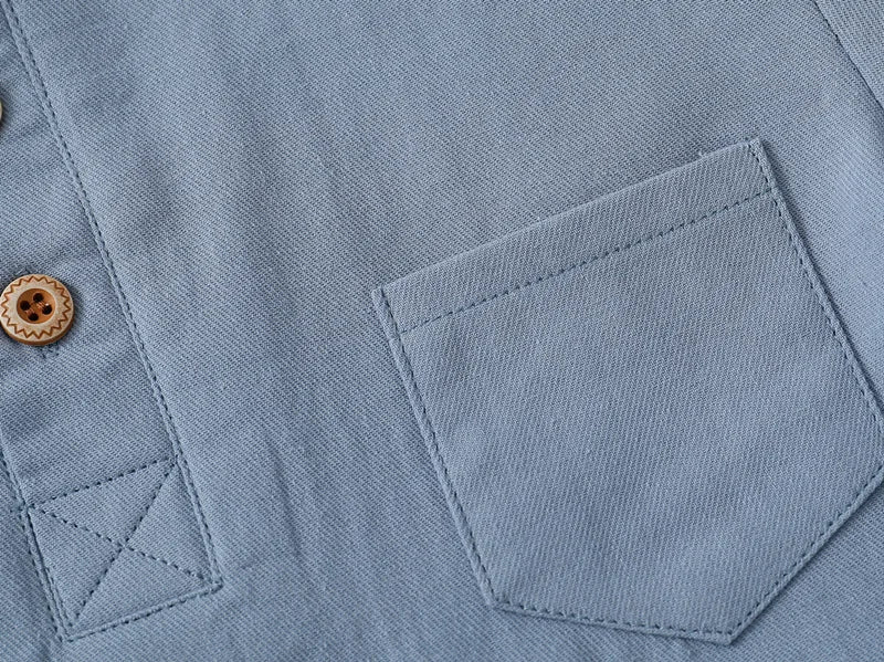 Short Sleeve Polo Shirt for Children Casual Mandarin