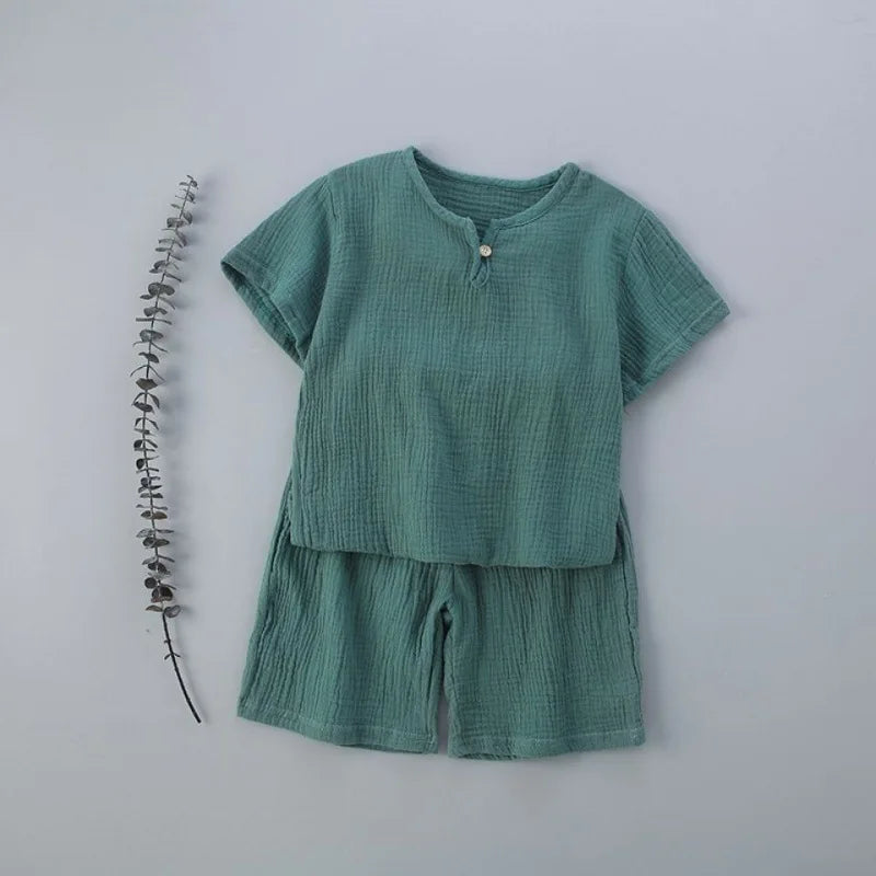 Summer Children's Clothing Set for 0-7Y unisex
