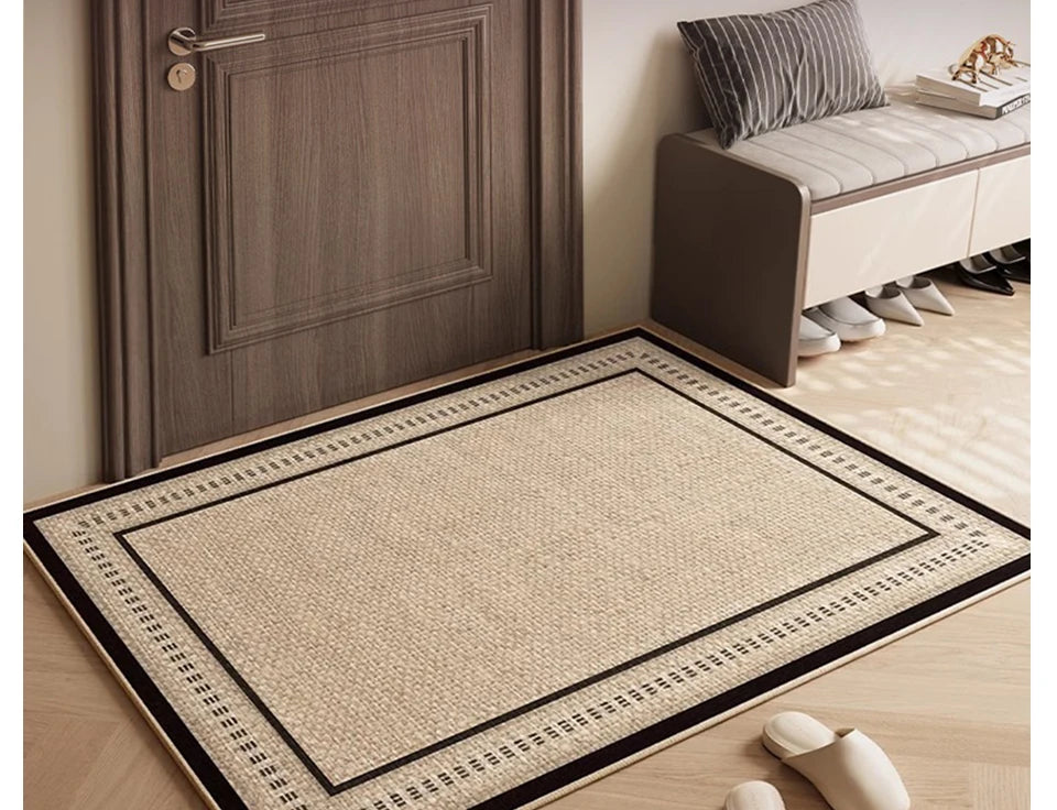 Plain Entrance Non-Slip Rectangle Rug