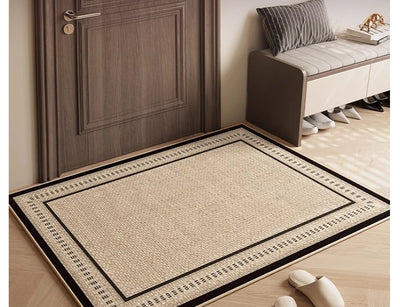 Plain Entrance Non-Slip Rectangle Rug