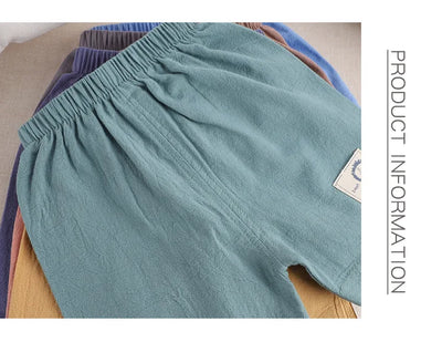 Kids’ Cotton Linen Summer Shorts (1–5Y)