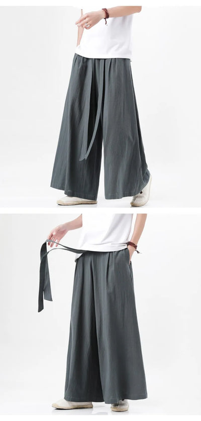 Man Japanese Kimono Pants Male Streetwear Summer