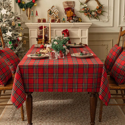 Christmas Checkered Tablecloth Rectangular