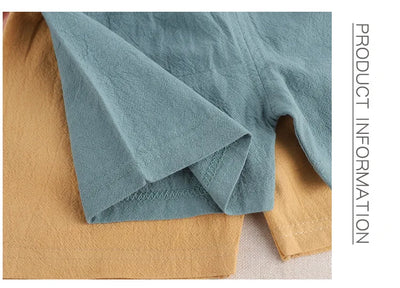 Kids’ Cotton Linen Summer Shorts (1–5Y)