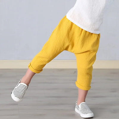 Children's Solid Linen Pants