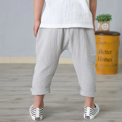 Children's Solid Linen Pants