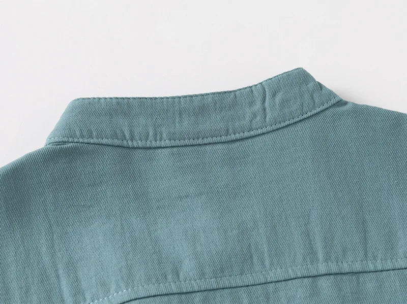 Short Sleeve Polo Shirt for Children Casual Mandarin