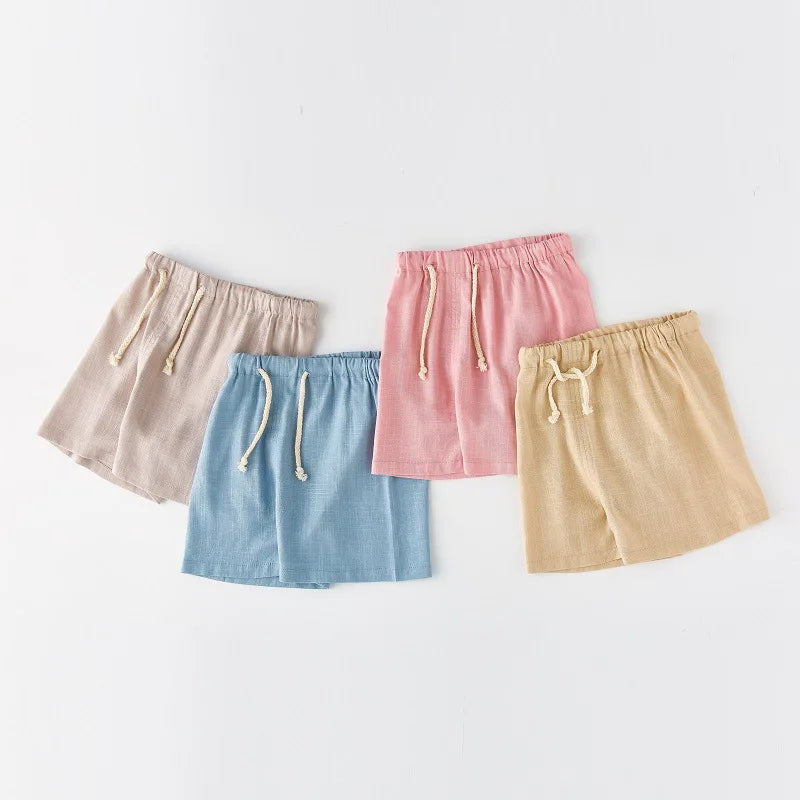 Children's Cotton And Linen Trousers